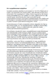 EUn sosiaalioikeuksien kaihtuminen | Essee | Politiikka